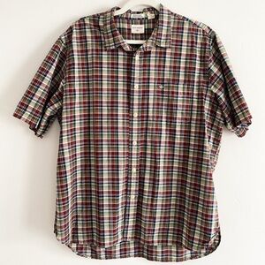Dockers Modern Classic Men's 100% Cotton Short Sleeve Button Down Shirt, Size L
